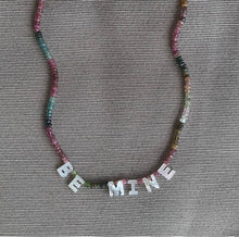 Load image into Gallery viewer, Multicoloured tourmaline gemstone necklace