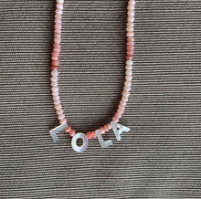 Load image into Gallery viewer, Pink opal gemstone necklace