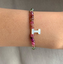 Load image into Gallery viewer, Multicoloured tourmaline gemstone bracelet