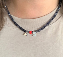 Load image into Gallery viewer, Blue iolite gemstone necklace