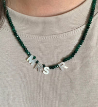 Load image into Gallery viewer, Green jade gemstone necklace