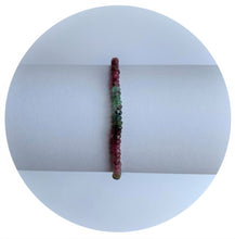 Load image into Gallery viewer, Multicoloured tourmaline gemstone bracelet