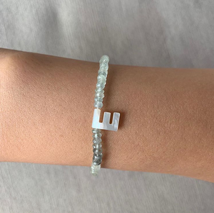 Moss agate gemstone bracelet
